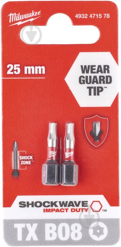 Бита Milwaukee Torx-Pin 2 шт. 4932471578 - фото 1