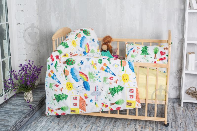 Комплект постельного белья Детский Радуга белый Ecotton - фото 1 Комплект постельного белья Детский Радуга белый Ecotton - фото 1