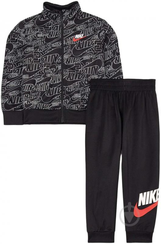 Спортивный костюм Nike READ AOP TRICOT SET 86J216-023 р. 3T черный - фото 2