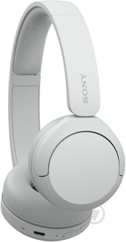 Навушники Sony On-ear BT 5.2 SBC AAC Wireless Mic white (WHCH520W.CE7) - фото 4