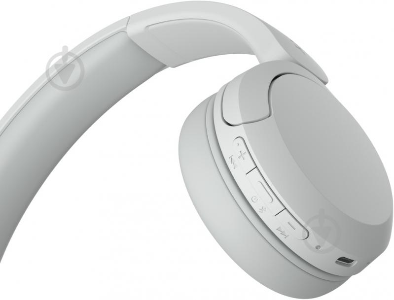 Навушники Sony On-ear BT 5.2 SBC AAC Wireless Mic white (WHCH520W.CE7) - фото 6