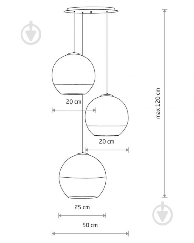 Люстра підвісна Nowodvorski Globe 3x60 Вт E27 хром 7607 - фото 2