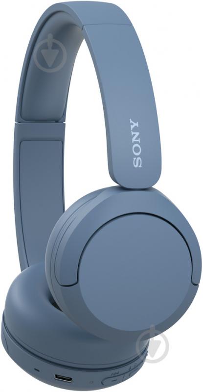 Навушники Sony On-ear BT 5.2 SBC AAC Wireless Mic blue (WHCH520L.CE7) - фото 4