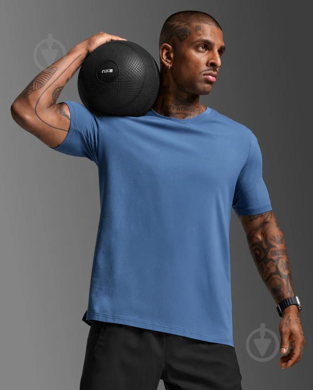 Майка 2XU Motion Cotton Flex Tee MR7427a_IND/IND р.M синий - фото 1