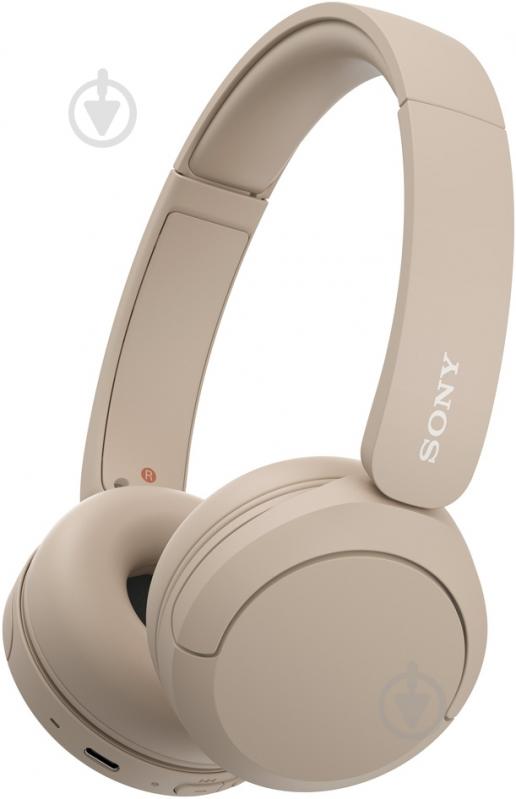 Наушники Sony On-ear BT 5.2 SBC AAC Wireless Mic beige (WHCH520C.CE7) - фото 1