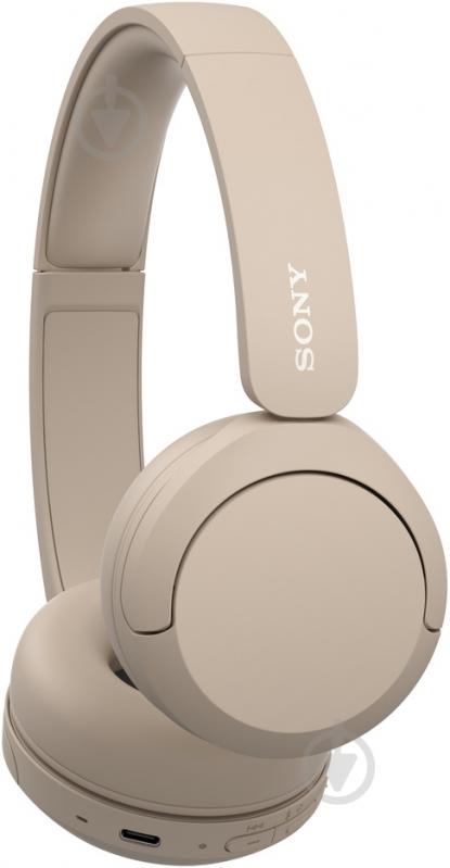 Наушники Sony On-ear BT 5.2 SBC AAC Wireless Mic beige (WHCH520C.CE7) - фото 4