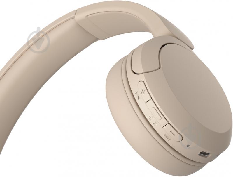 Наушники Sony On-ear BT 5.2 SBC AAC Wireless Mic beige (WHCH520C.CE7) - фото 6