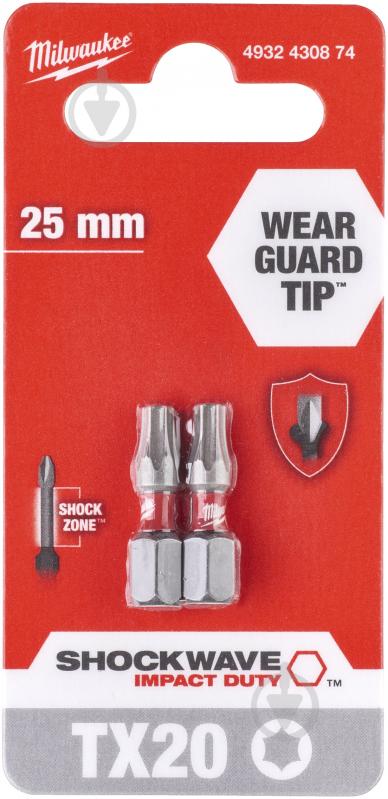 Бита Milwaukee Torx 2 шт. 4932430874 - фото 1