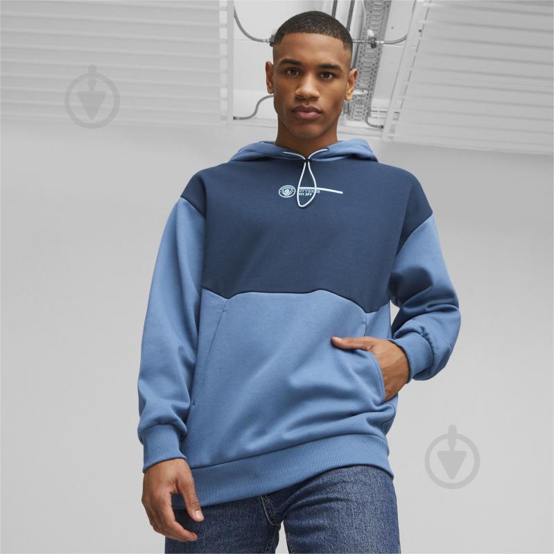 Джемпер Puma MCFC FTBLCULTURE HOODY 77296527 р.M разноцветный - фото 3