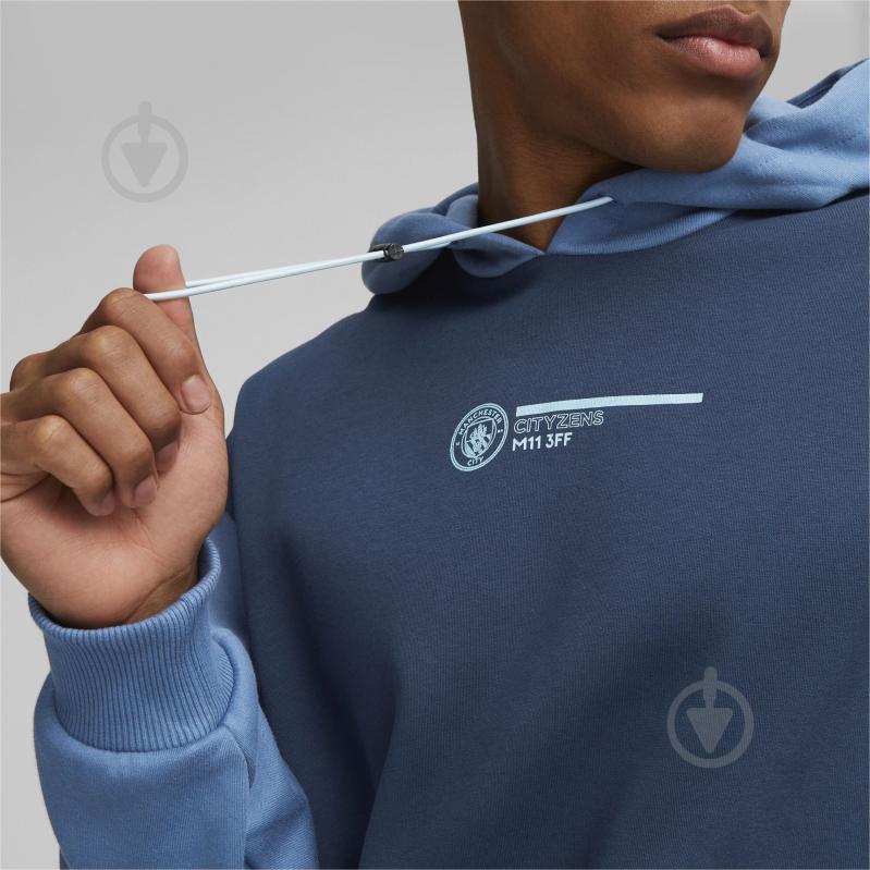 Джемпер Puma MCFC FTBLCULTURE HOODY 77296527 р.M разноцветный - фото 4