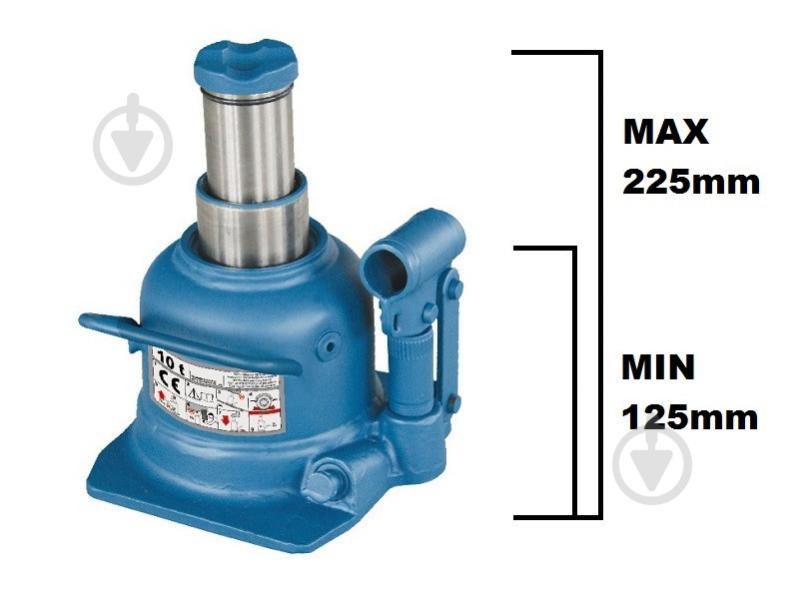 Домкрат телескопический 10т 125-225 мм профессиональный низкопрофильный TORIN TH810002 - фото 3