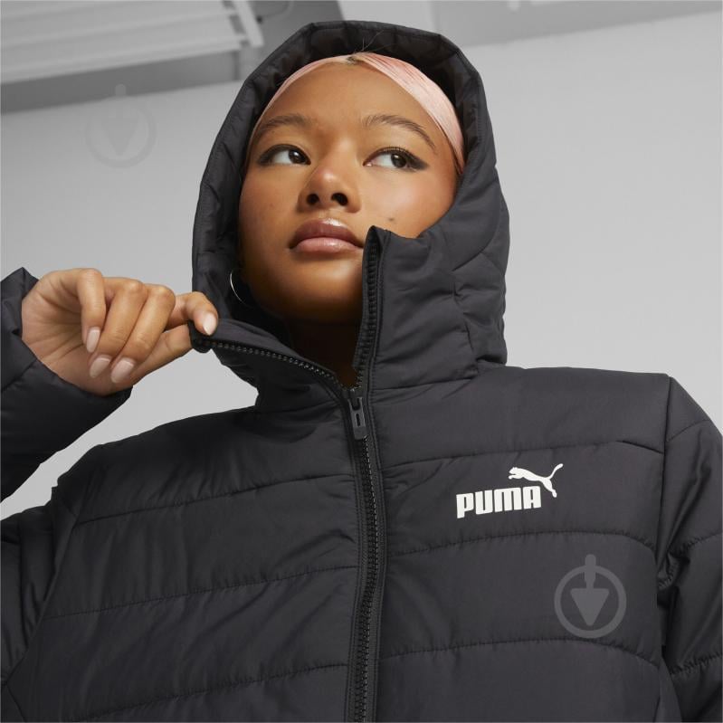 Куртка жіноча зимова Puma ESS HOODED PADDED JACKET 84894001 р.XS чорна - фото 5