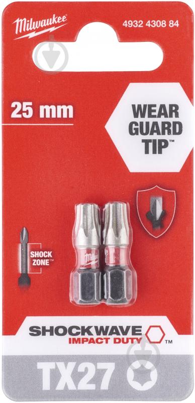 Бита Milwaukee Torx 2 шт. 4932430884 - фото 1