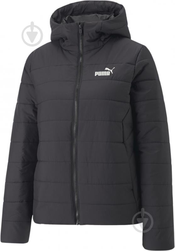 Куртка жіноча зимова Puma ESS HOODED PADDED JACKET 84894001 р.S чорна - фото 1