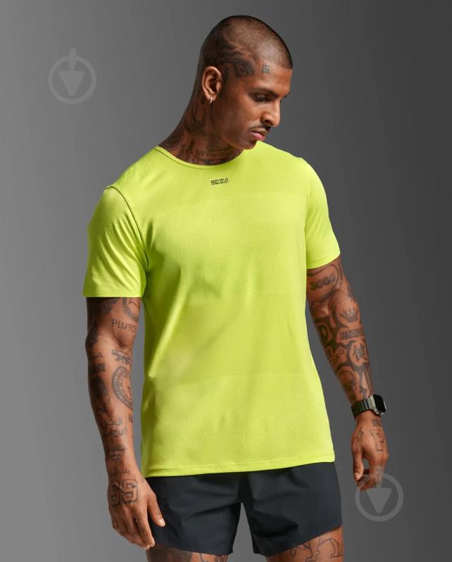 Майка 2XU Light Speed Tech Tee MR7150a_VOL/BRF р.S зеленый - фото 1