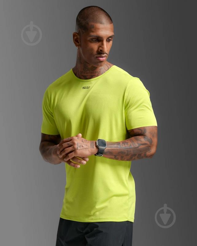Майка 2XU Light Speed Tech Tee MR7150a_VOL/BRF р.S зеленый - фото 3