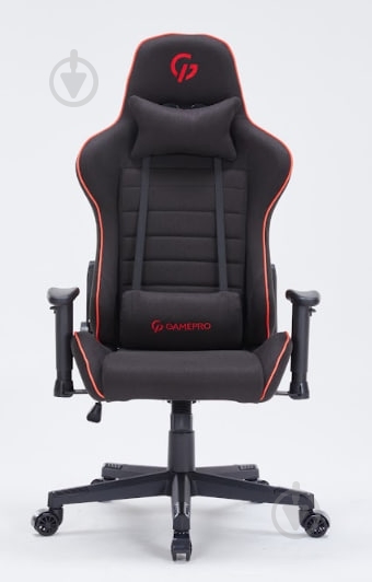 Крісло ігрове GamePro GC575FB Size L Fabric Black&Red чорно-біло-червоний - фото 2 Крісло ігрове GamePro GC575FB Size L Fabric Black&Red чорно-біло-червоний - фото 2