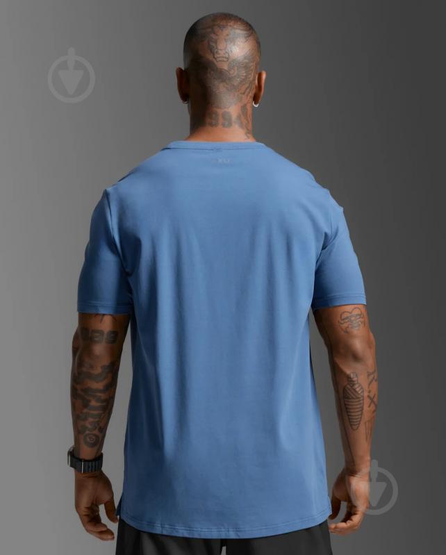 Майка 2XU Motion Cotton Flex Tee MR7427a_IND/IND р.S синий - фото 2