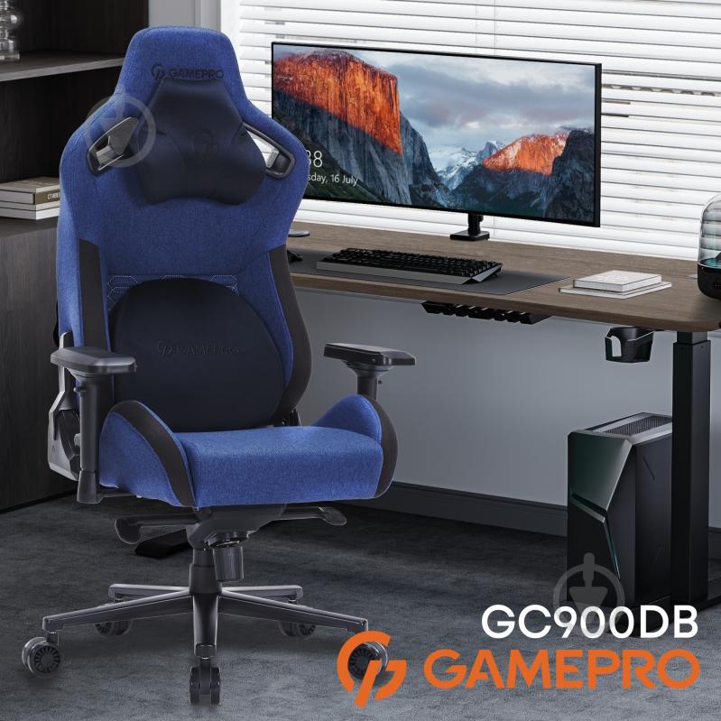 Кресло игровое GamePro GC900DB Size XL Fabric Dark Blue темно-синий - фото 10 Кресло игровое GamePro GC900DB Size XL Fabric Dark Blue темно-синий - фото 10