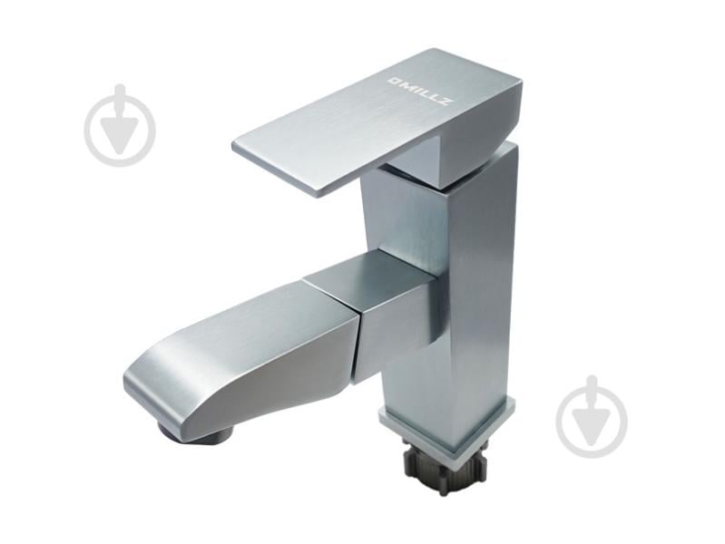 Смеситель для умывальника MILLZ выдвижной излив спецпокрытие серебро MRS-AL-B10 (silver) - фото 4