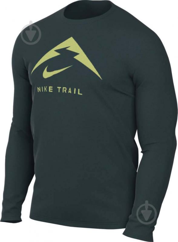 Футболка Nike M NK DF TEE LS TRAIL FN0827-328 р.2XL зелений - фото 5