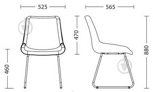 Стілець обідній Nowy Styl NICOLE CFS ANTR (BOX-2) SQR (CH) SORO-93 сірий / антрацит - фото 2