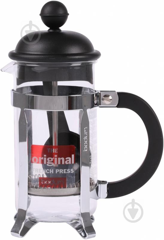 Френч-прес Caffettiera Bodum 035 л чорний скло 06300016 Bodum - фото 1