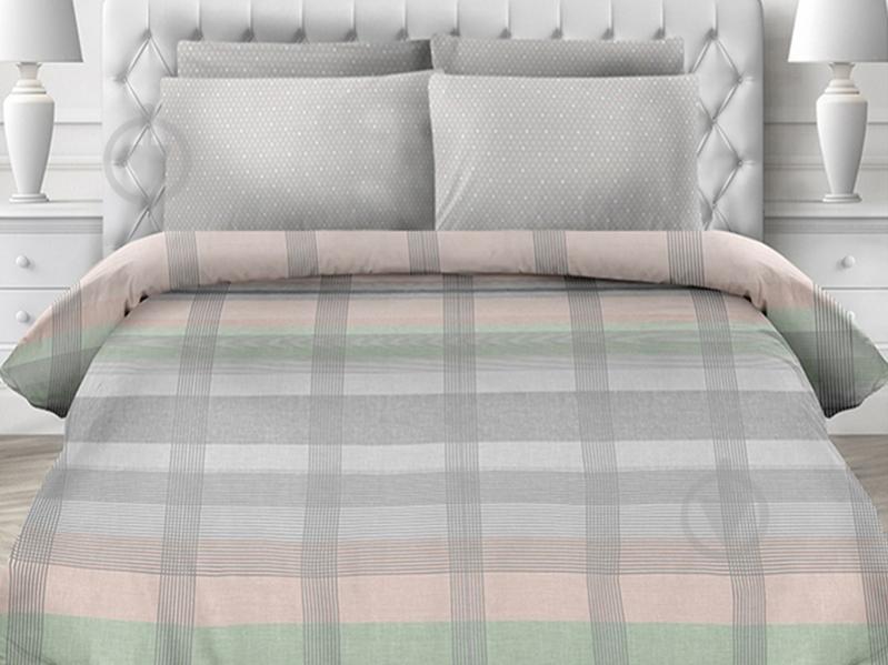 Комплект постельного белья 2.0 Евро серый Ecotton - фото 1