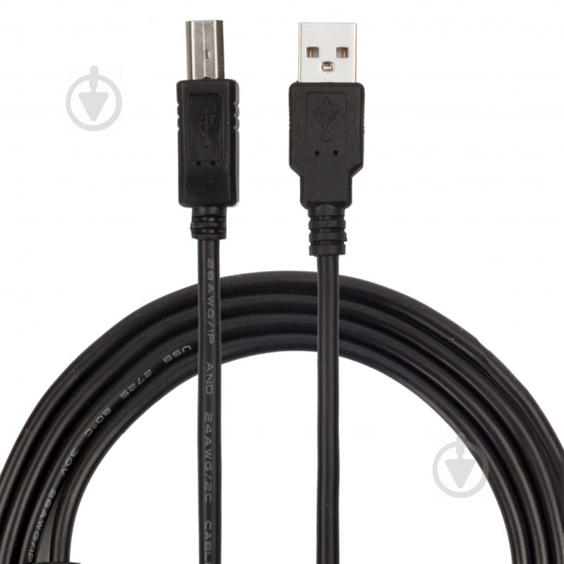 Кабель ProfCable USB 2.0 type A – USB type B 1,5 м черный (ProfCable12-150) - фото 1