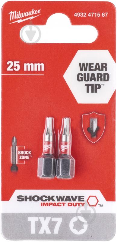 Бита Milwaukee Torx 2 шт. 4932471567 - фото 1