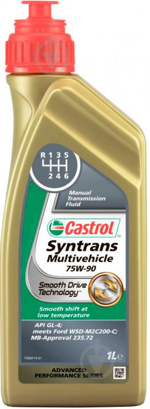 Масло трансмиссионное Castrol Multivehicle GL-3 / 4 75W-90 1 л (RB-SYNM759-12X1) - фото 1