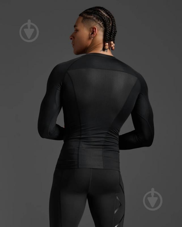 Футболка 2XU Core Compression Long Sleeve MA6398a_BLK/NLO р.XL черный - фото 2 Футболка 2XU Core Compression Long Sleeve MA6398a_BLK/NLO р.XL черный - фото 2