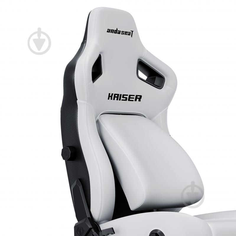Крісло ігрове Anda Seat Kaiser 4 Size L White Premium PVC білий - фото 4