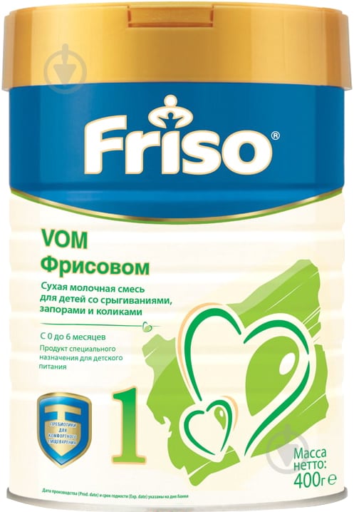 Суха молочна суміш Friso Фрисовом 1 с пребіотиками 400 г 8716200716543 - фото 1