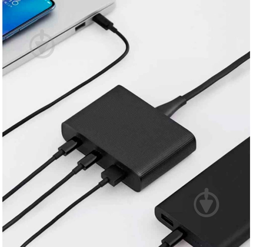 Адаптер ZMI 65W 2C+1A with 1m Type-C cable black - фото 4 Адаптер ZMI 65W 2C+1A with 1m Type-C cable black - фото 4
