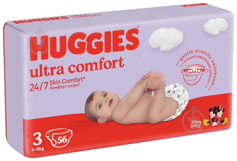 Подгузники Huggies Ultra Comfort Unisex 3 4-9 кг 56 шт. - фото 2