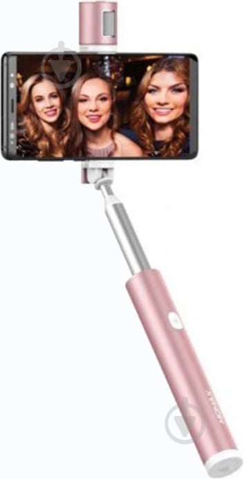 Селфи-монопод Momax Selfie Light Bluetooth Rose Gold - фото 4