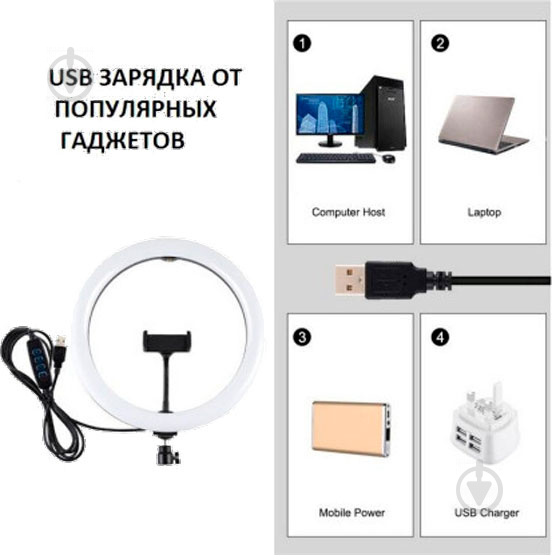 Кільцеве світло Puluz PKT3061B Ring Light 30см - фото 5