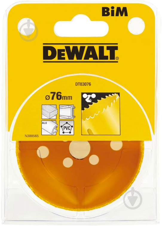 Ціфенбор-коронка DeWalt біметалічна 76 мм DT83076 - фото 2