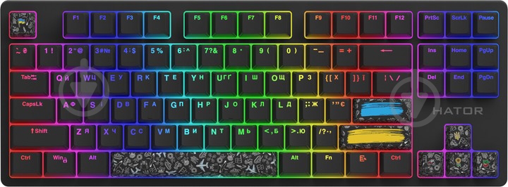 Клавиатура игровая Hator Rockfall 2 Mecha TKL Authentic Edition (HTK-530) black - фото 1