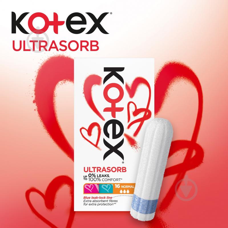 Тампоны Kotex Ultra Sorb Silky Cover normal 16 шт. - фото 3 Тампоны Kotex Ultra Sorb Silky Cover normal 16 шт. - фото 3