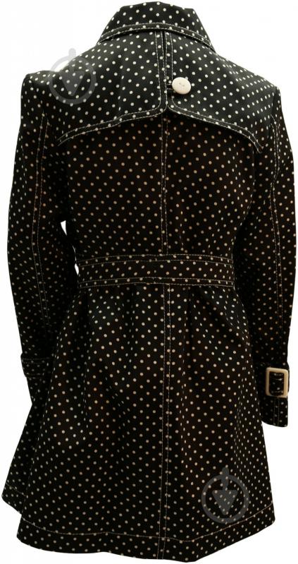 Плащ для девочки Alisa Line Ромашка Горох р.128 черный с белыми вставками 1,31004900000005E+15 - фото 2