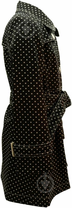 Плащ для девочки Alisa Line Ромашка Горох р.128 черный с белыми вставками 1,31004900000005E+15 - фото 3