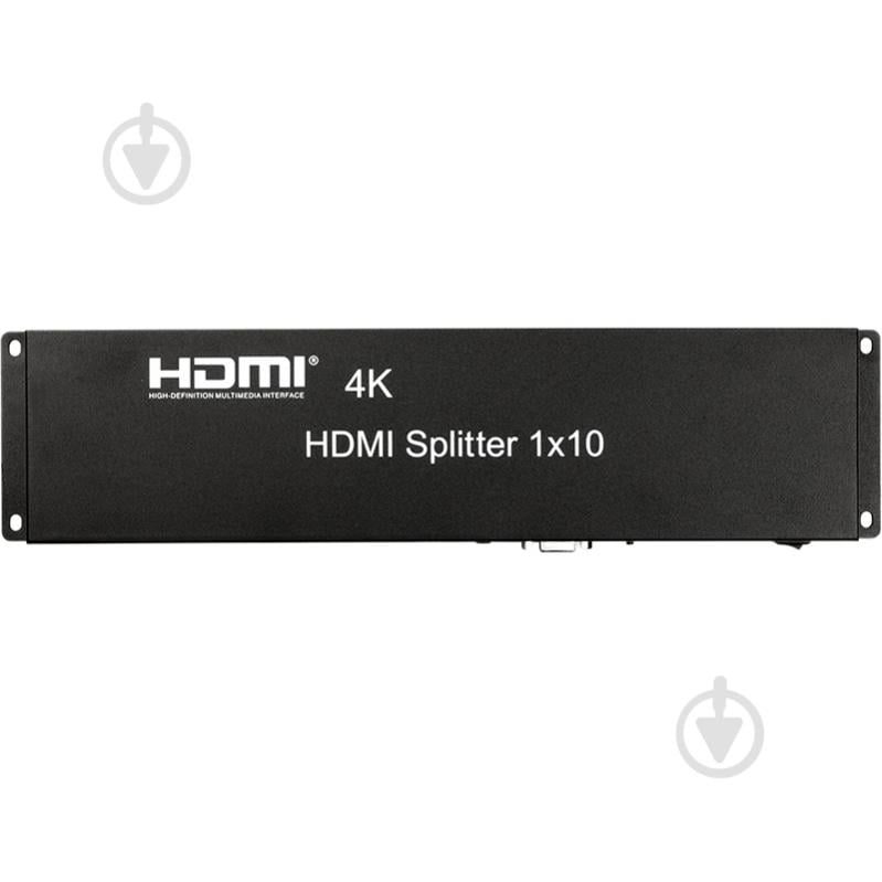 Сплітер PowerPlant HDMI 1x10 V1.4 3D 4K/30hz (HDSP10-V1.4) чорний (CA912506) - фото 2