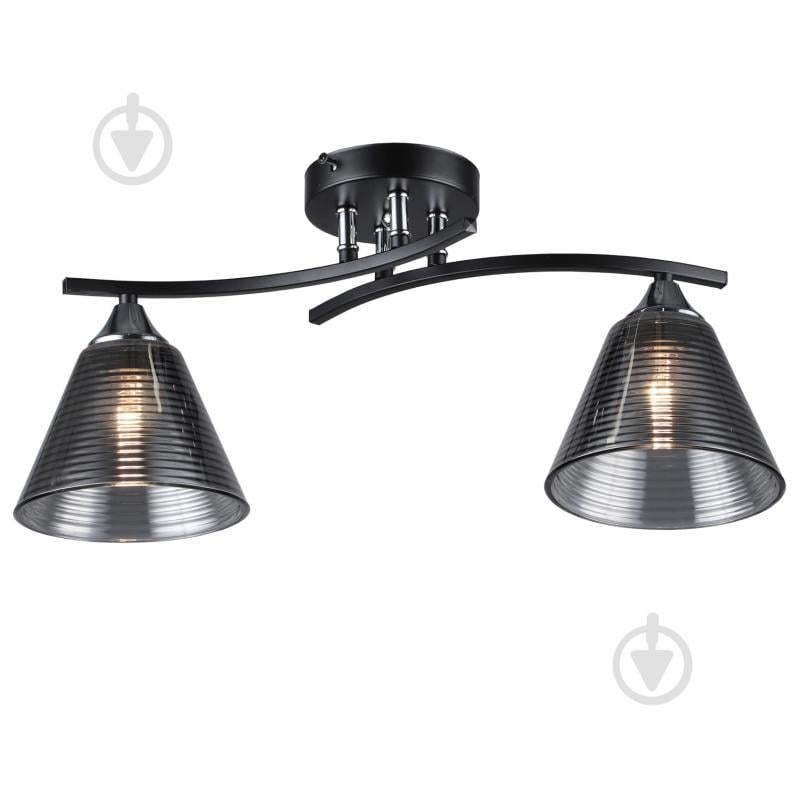 Люстра стельова Victoria Lighting 2x60 Вт E27 чорний Karen/PL2 black - фото 1 Люстра стельова Victoria Lighting 2x60 Вт E27 чорний Karen/PL2 black - фото 1