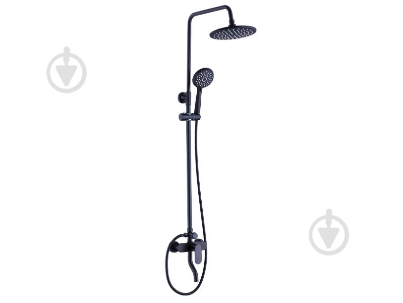 Душевая система AiM мультирежимная черная матовая DG01242 matte black - фото 1