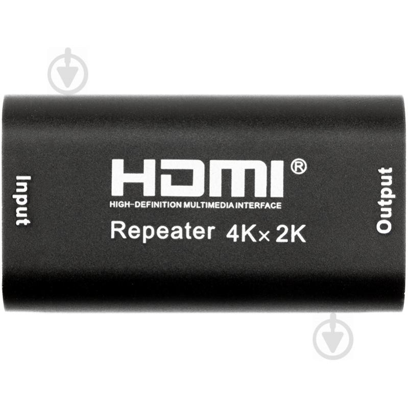 HDMI-ретранслятор PowerPlant 1.4V до 40 м 4K/30hz (HDRE1) черный (CA912537) - фото 1