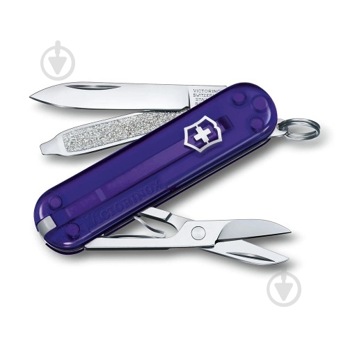 Ніж швейцарський Victorinox Сlassic SD Transparent Colors Persian Indigo 0.6223.T29G 94375 - фото 1