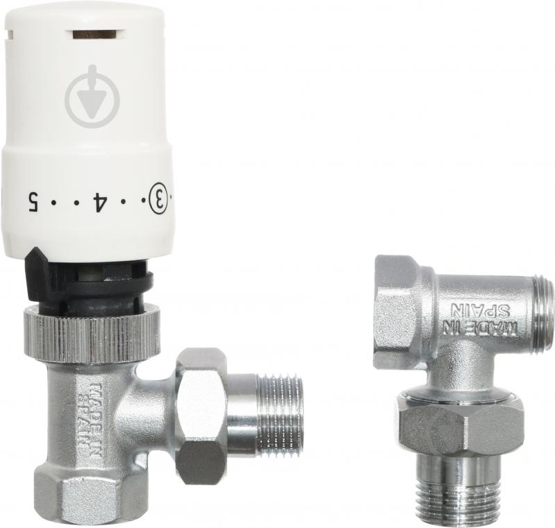 ? Кран радиаторный Arco КСТ01 угловой + термоголовка • Купить в Киеве ...