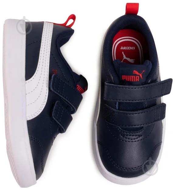 Кроссовки демисезонные Puma COURTFLEX V2 V INF PEACOAT-HIGH RISK 37154401 р.20 синие - фото 3